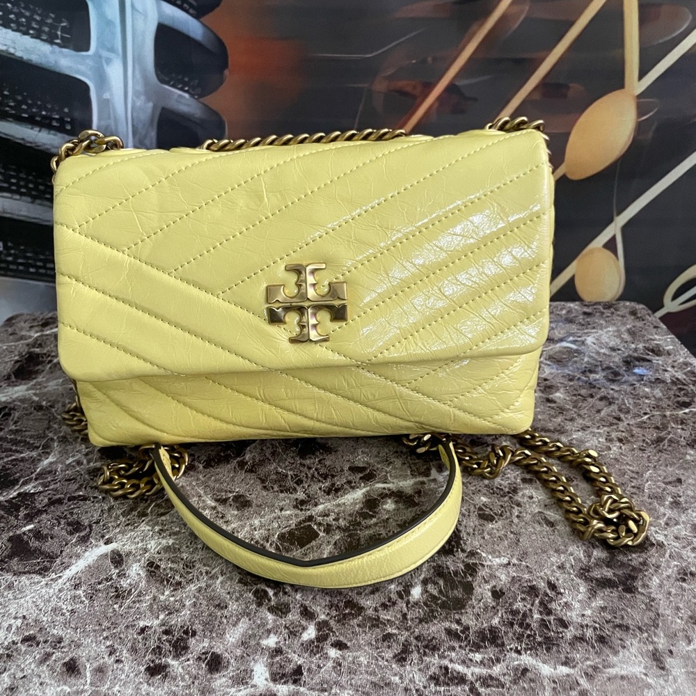Tory Burch Gold and Yellow Quilted Mini Bag - Picture 8 of 8